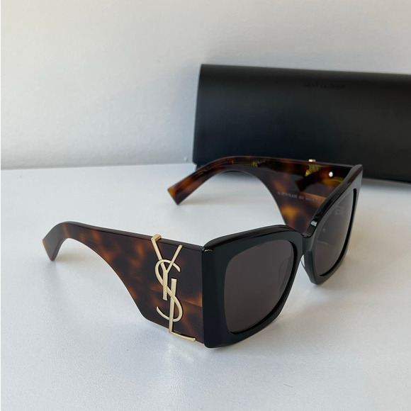NEW Saint Laurent SLM119 Blaze Black Havana Brown Sunglasses - Picture 2 of 9